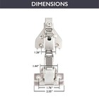 Corner Cabinet Hinges Satin Nickel  2 Pack - Frameless Soft Close 165 Degree