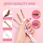 3pcs Acrylic Nail Brush Set Size 8 10 14 For Nail Art Extension 3d Carving