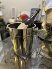 Champagne Ice Bucket Silver Plated With Handles Art Deco Wine Cooler