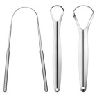 3 Pcs Metal Tongue Scraper  Tongue Scrapers For Adults Kids  Stainless Steel