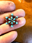 Small Turquoise Pin pendant Sterling