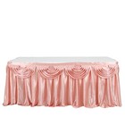 14 Feet Dusty Rose Satin Drape Table Skirt Banquet Wedding Catering Trade Show