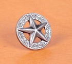 Lot 10pcs 25 25mm Western Texas Raised Star Antique Silver Leathercraft Conchos