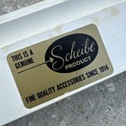 Vintage Scheibe Wood Luggage Folding Rack  Tapestry Fabric Straps Antique White