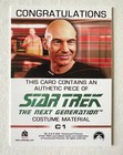 2005 Rittenhouse Star Trek Next Generation C1 Patrick Stewart Picard Relic Card