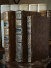 Lot Of 3 18th Century Antique French Leather Bound Books