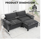 84 6   Convertible Sectinal Sofa L Shap 2 Seater  ottoman  Pick Up 07033 Nj Only