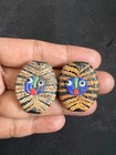 2 Pcs Ancient Very Rare Phoenician Emotion Mosaic Face Bead Jewish Amulet W1