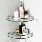 Corner Shower Shelf Bathroom Shelves Glass Wall Mounted With 304 Stainless Steel