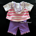 Build-a-bear Striped Hoodie  Purple Leggings Teddy Clothes Outfit