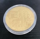 Bitcoin Gold Colored Coin   1 Troy Oz  999 Fine Copper In Capsule