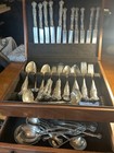 1904 Vintage 1847 Rogers Silverplate Flatware Set 65 Pieces Grapes Silverware   