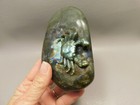 Crab Figurine Labradorite Stone Animal 3 5 Inch Carving  o330