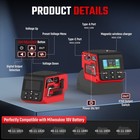 Portable Power Source Kit For Milwaukee 18v Battery Ac Dc Outlet 100w Usb-c Led