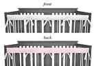 American Baby Compnay Reversible 2  Slide   1 Long Crib Rail Covers  Pink