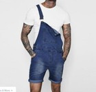 New Men s Suspenders Jeans Bibs Jumpsuit Shorts Coveralls Overalls Short Pants