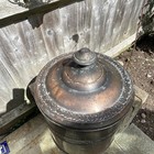 Antique Arts And Crafts Art Nouveau Log Coal Bin - Metal Copper  British Made