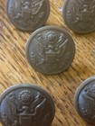 Wwii Us Army Hbw Plastic Buttons Set-lot Of 12 Overcoat Buttons 10large   2small
