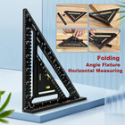 Foldable Carpenter Square 7 Inch Angle T-ruler Multi-purpose Carpenter Tools  Ra