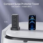 1200j Compact Surge Protector Tower 12 Ac Outlets   4 Usb  1usb-c    10ft Cord