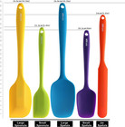 5pcs Silicone Rubber Spatula Set   Food Grade Bpa-free Spatulas Kitchen 