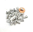 20 Antique Silver Pewter Cone Bead Caps 10x7mm