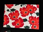4 Placemats 19 X13 Double Sided Bold Red Flowers Floral Poppies