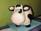 Cute Porcelain Cow Piggy Bank  Ceramic Porcelain Unknown Year