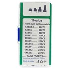 200pcs 6x6 Tact Micro Switch Tactile Push Button Kit Height 4 3mm 13mm Dip 4p Us