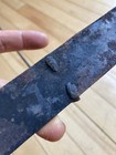 Antique 18th C Wrought Iron Toaster Wavy Form Fireplace Hearth Wooden Handle
