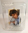 Vintage Mikasa Crystal Picture Frame Frosted Glass Fascination Germany 4x6   