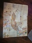 Vintage 1977 National Geographic Colonization Trade New World Wall Map Poster