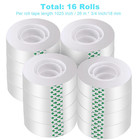 Clear Tape 16 Rolls - Transparent Gift Wrapping Tape Refills  Premium Adhesive F