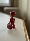 Lefton Ceramic Red Pixie Elf Gardening With Gold Bucket Japan 3296