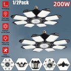 2 Pack 200w Deformable Led Garage Light Bright Shop Ceiling Lights Fixture Bulb