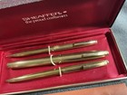 Vintage Sheaffer White Dot 12k Gold Fill Fountain Pen   Pencil Set W  14k Nib