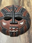 African Wooden Tribal Mask Hand Carved Wood Wall Decor Art