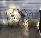 Antique Architectural Garden Sculpture Coastal Egrets Cattail Bronze   Cast Iron