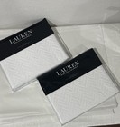 New  270 Set Of 2 Ralph Lauren Kaia Matelass   King Shams  20  X 36  White