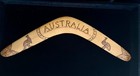 Pair  Vintage Australian Wooden Boomerangs Wooden Hand Burned-carved Circa Wwii
