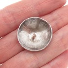 Old Pawn 925 Sterling Silver Vintage Southwestern Oxidized Tribal Concho Button