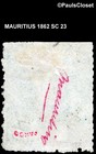 Mauritius 1862 Sc 23 Britannia Green 1 - Used Vg f
