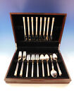 Aegean Weave Gold By Wallace Sterling Silver Flatware Set 8 Service 40 Pieces 