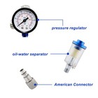     1 4  Air Pressure Regulator Compressor Oil water Separator Filter With Gauge