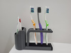 Toothbrush Holder Desk Toothpaste Organizer Bathroom Caddy Stand Grey Modern New
