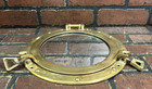 Vintage Solid Brass Porthole Maritime Nautical Ship Boat Window Wall Mirror