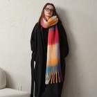 Women Winter Oversized Chunky Plaid Scarf Large Thick Soft Warm Blanket Wrap