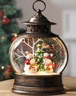 Snow Globe 12 Inch Christmas Snow Globe Lantern  Lighted Christmas Snowman