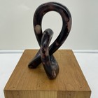 Kenyan Hand Carved Soapstone Wedding Knot Sculpture 5 