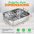 Nutrichef Roasting Pan   Roaster With Polished Rack And Cast Handle